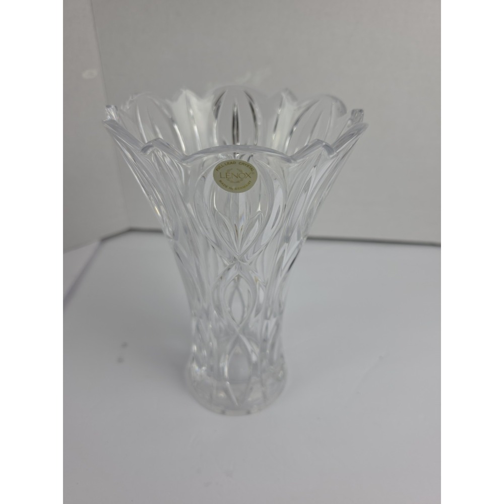 Lenox Wedding Braid Full Lead Crystal Vase Glam 9.25" Heavy